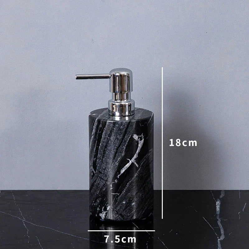 DecorBites™ Ancient Wood Grain Marble Bathroom Set with Luxury Accessories