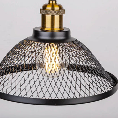 DecorBites™ Black Iron Net-Cage Pendant Light Fixture for Kitchen, Bedroom, Living Room, Restaurant