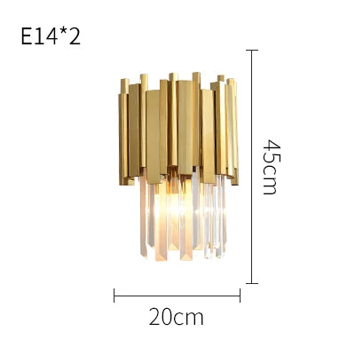 DecorBites™ Crystal LED Wall Sconce Light for Bedroom and Corridor