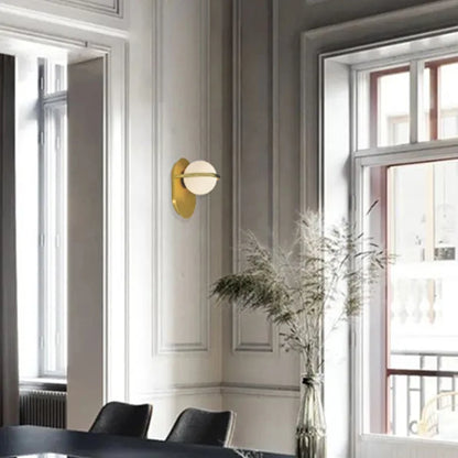 DecorBites™ Glass Ball Gold Wall Light Sconce | Modern Nordic Bedside Indoor Lamp