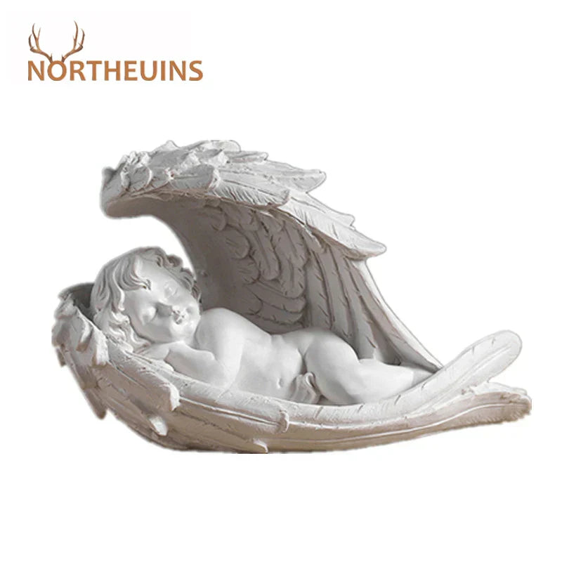 DecorBites™ Angel Girl Resin Figurine for Modern Home Decor and Gift Giving