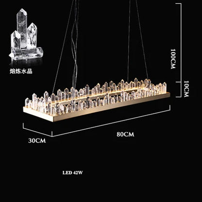 ™ Golden Crystal LED Chandelier for Modern Dining Room