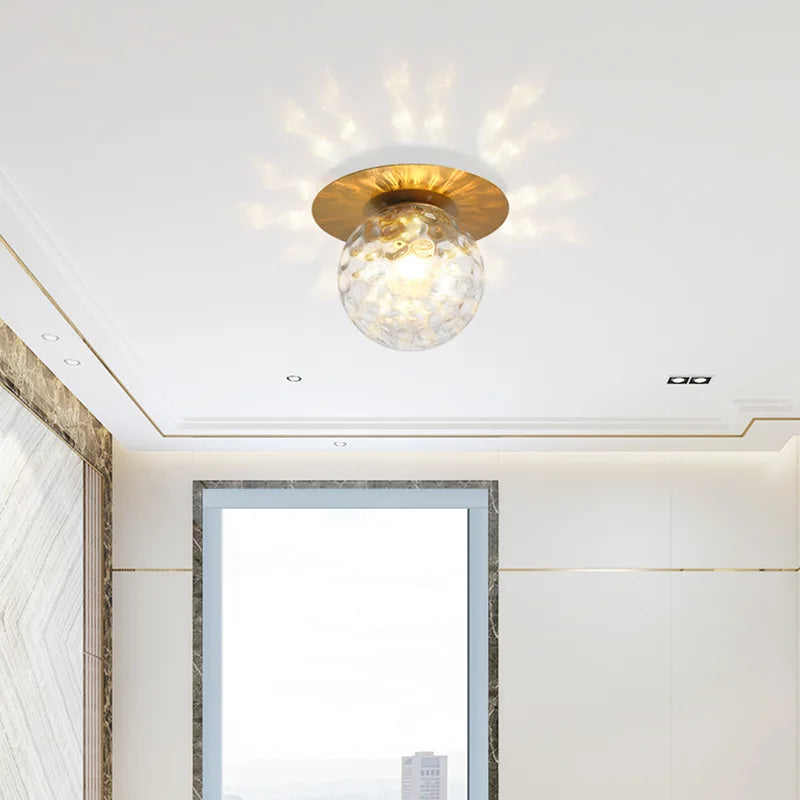 DecorBites™ Glass Ball Ceiling Light Fixture for Bedroom Hallway Stairs - Aisel Home Lighting