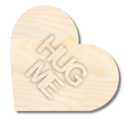 NEW Unfinished Wood Layered Conversation Heart Shelf Sitter | 6" Wide| 1/2" and 1/4" Wood | Wood Craft DIY