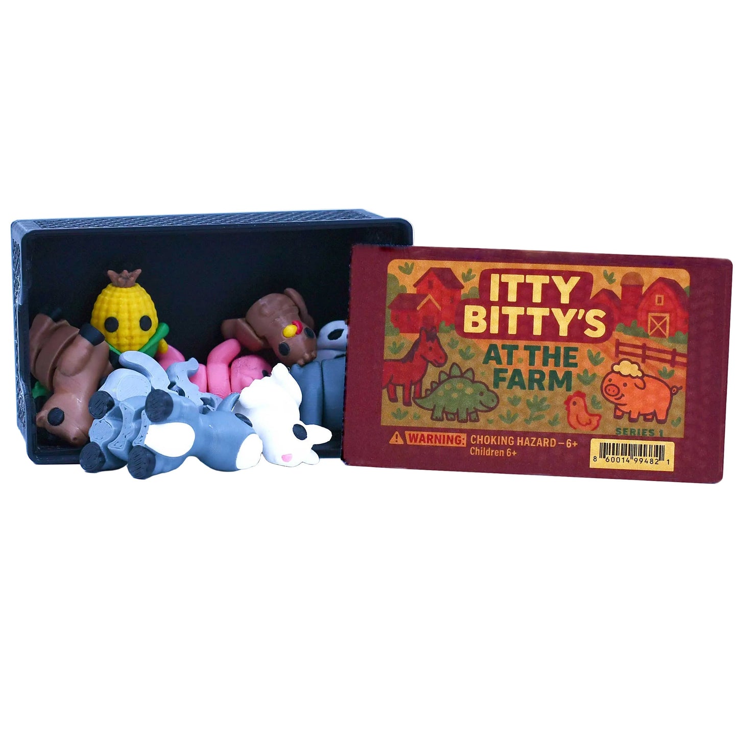 Itty Bitty's at the Farm | Case of 10 3D Printed Farm Animals | Black Sheep Products LLC