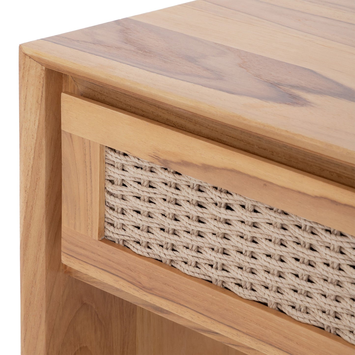 Oslo Natural Teak Indoor Floating Nightstand - 20"