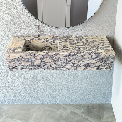 HANDCRAFTED CUSTOM CALACATTA VIOLA MARBLE SINK (NS-105)