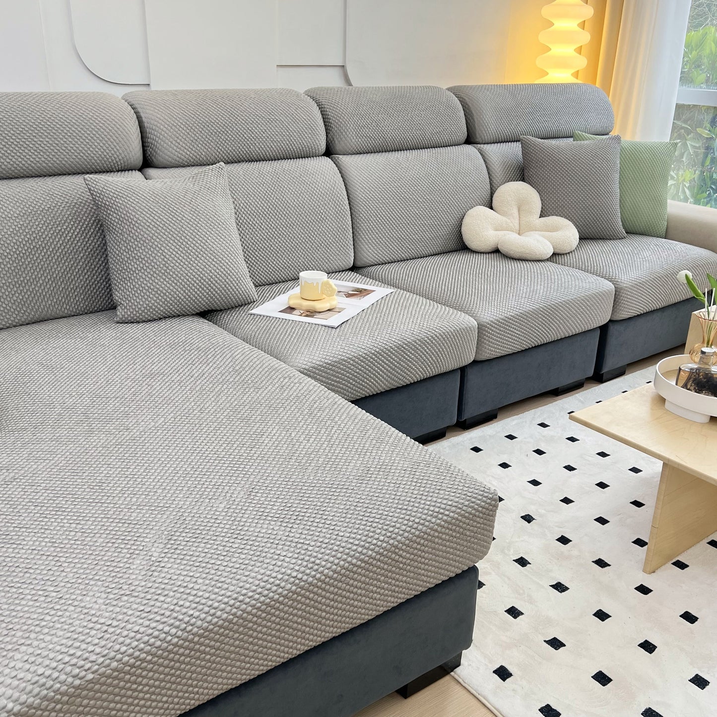 Cooling Stretch Sofa Seat Cushion Covers, Slip Covers for Cushions, Universal Couch Cushion Protector