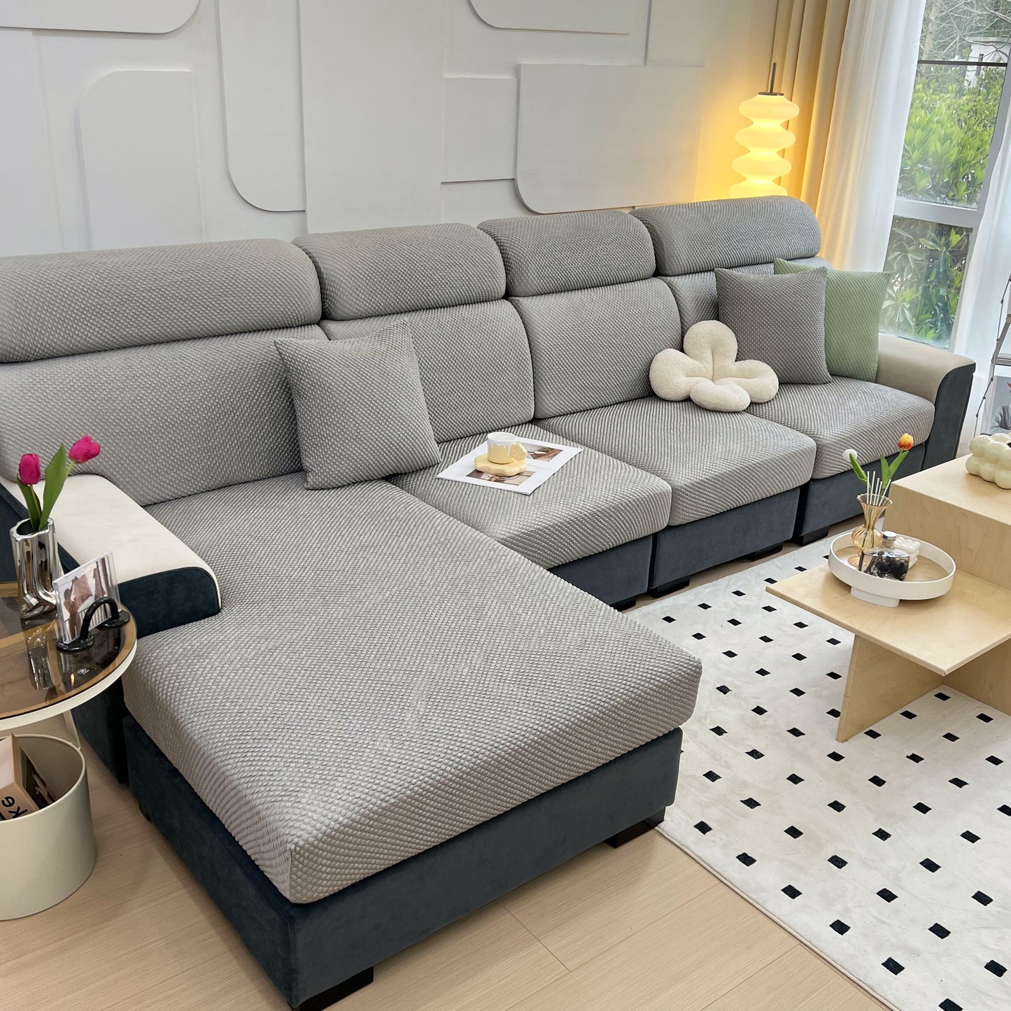 Cooling Stretch Sofa Seat Cushion Covers, Slip Covers for Cushions, Universal Couch Cushion Protector