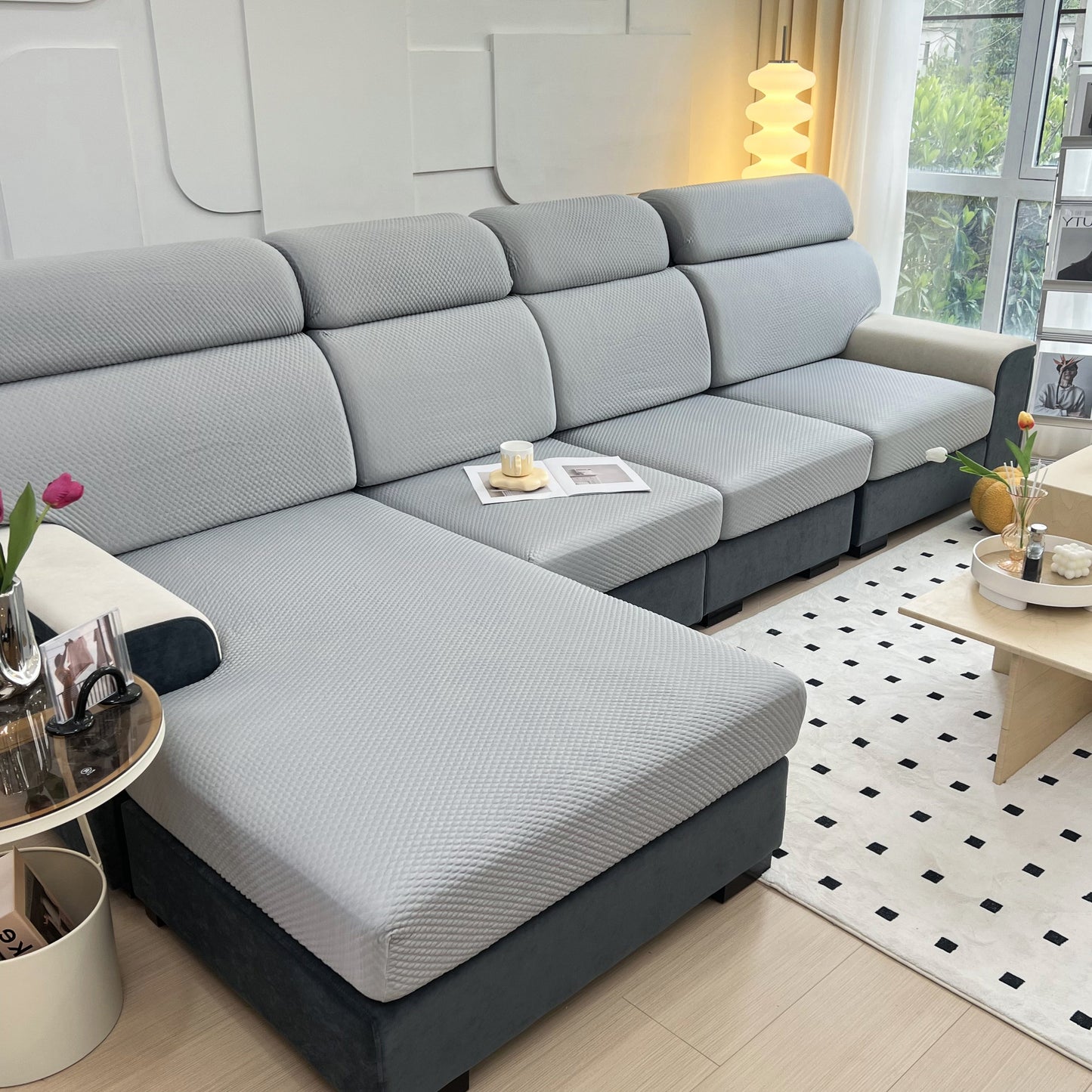 Cooling Stretch Sofa Seat Cushion Covers, Slip Covers for Cushions, Universal Couch Cushion Protector