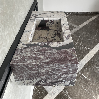 HANDCRAFTED CALACATTA VIOLA MARBLE SINK (NS-068)