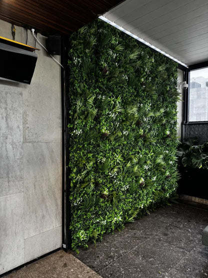 Lush Spring Artificial Vertical Garden Green Wall Panel 40×40in 11 SQ FT – UV Resistant – Commercial Grade