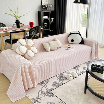 Cooling Textured Sofa Cover Washable Soft Couch Throw Blanket for Summer & Pets