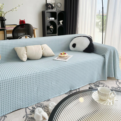 Cooling Textured Sofa Cover Washable Soft Couch Throw Blanket for Summer & Pets