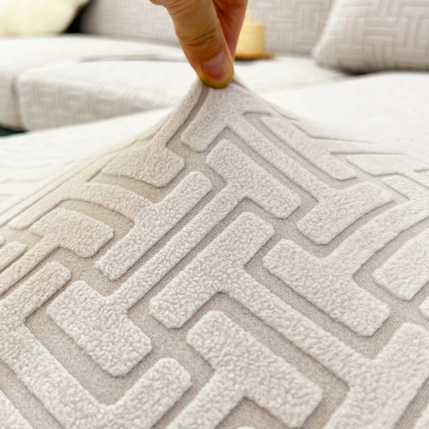 Polar Fleece Stretch Seat Cushion Covers, Couch Cushion Covers Slipcover, Sofa Cushion Protector Covers