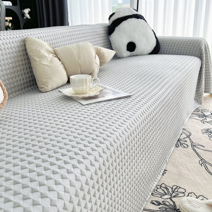 Cooling Textured Sofa Cover Washable Soft Couch Throw Blanket for Summer & Pets