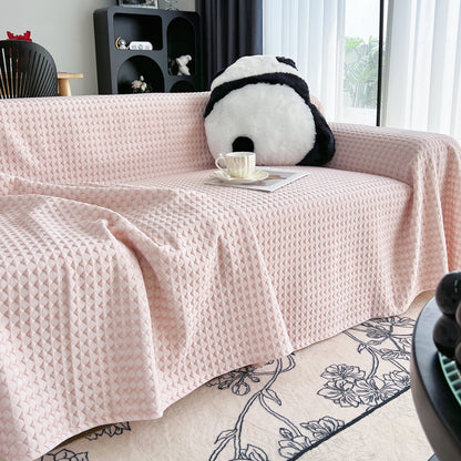 Cooling Textured Sofa Cover Washable Soft Couch Throw Blanket for Summer & Pets