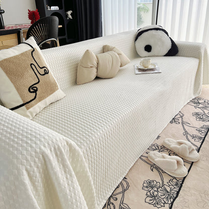 Cooling Textured Sofa Cover Washable Soft Couch Throw Blanket for Summer & Pets