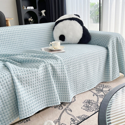 Cooling Textured Sofa Cover Washable Soft Couch Throw Blanket for Summer & Pets