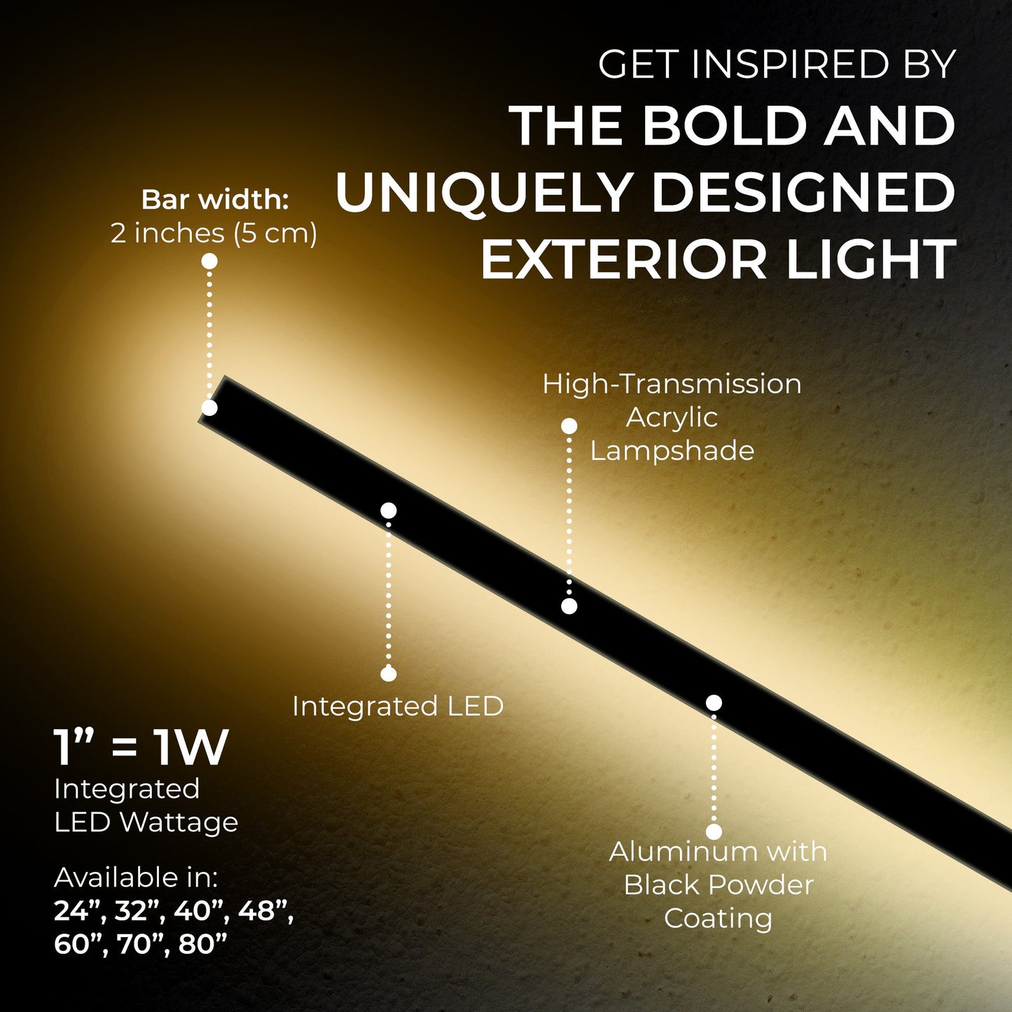 Svelte Outdoor Linear Lamp