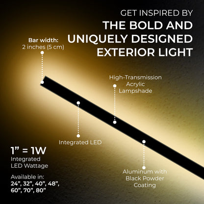 Svelte Outdoor Linear Lamp