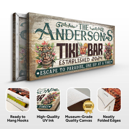 Personalized Tiki Bar Sign III