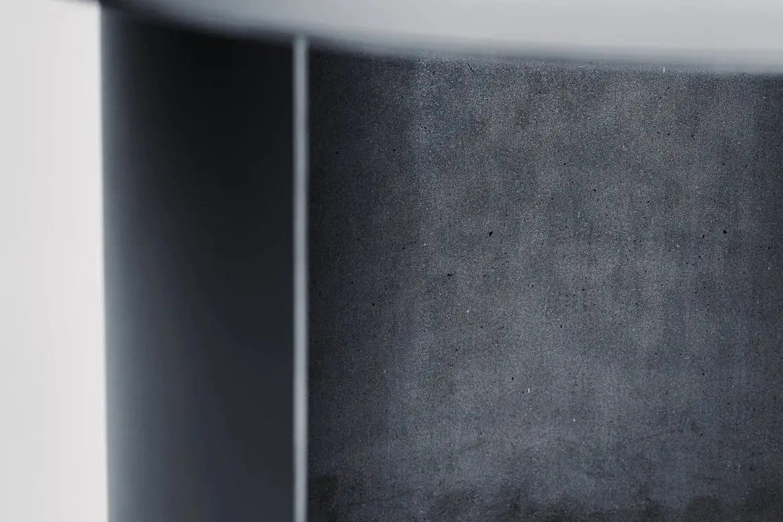 Industrial Round Steel Side Table - Minimalist Contemporary Design