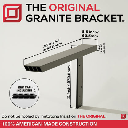 Industrial 1 inch Side Wall Free Hanging Shelf Bracket