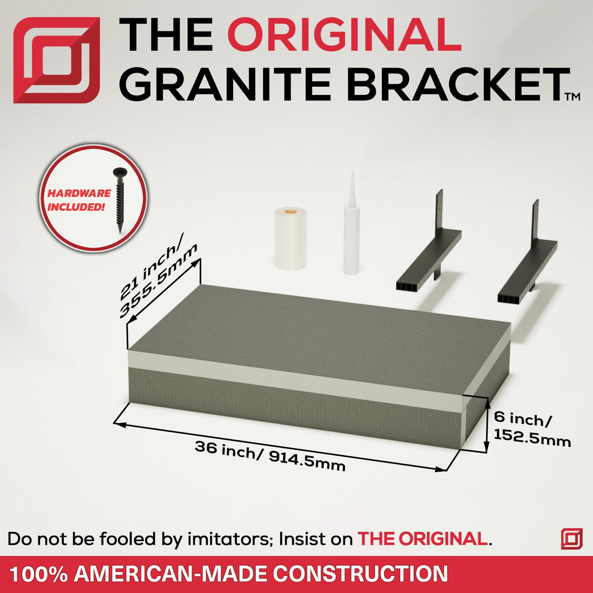 The Original Floating Bathroom Vanity Kit™ with Original Vanity Bracket®