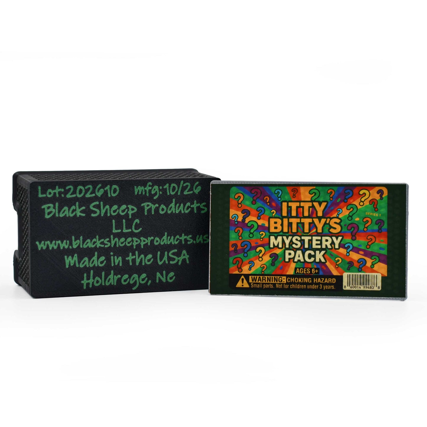 Itty Bitty's Mystery Pack | Case of 10 3D Printed Random Itty Bitty Figurines | Black Sheep Products LLC