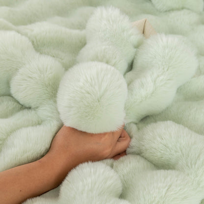 Thick Sofa Cushion Solid Color Faux Fur Fluffy Sofa Cushion Non-Slip Couch Covers