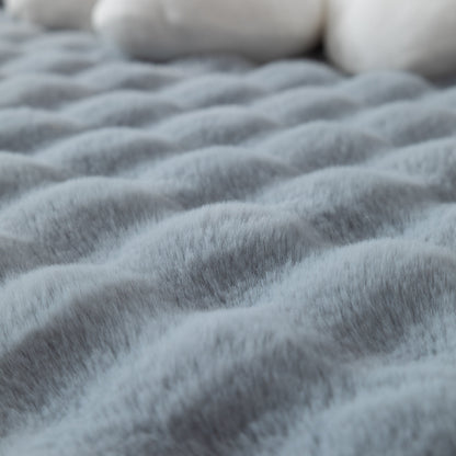 Thick Sofa Cushion Solid Color Faux Fur Fluffy Sofa Cushion Non-Slip Couch Covers
