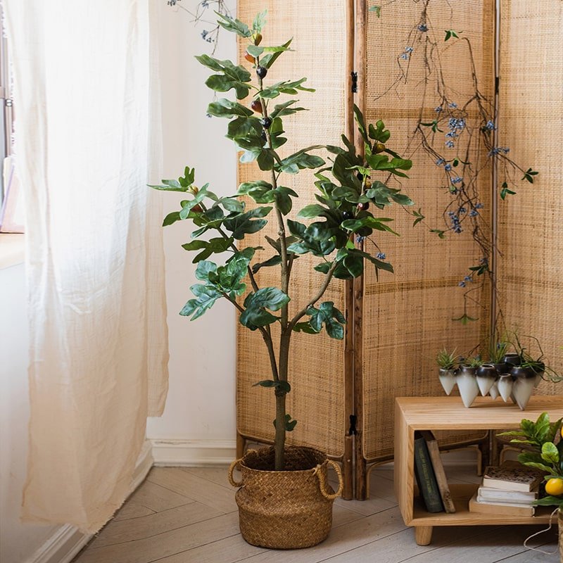 Artificial Silk Fig Tree In Pot, view 2