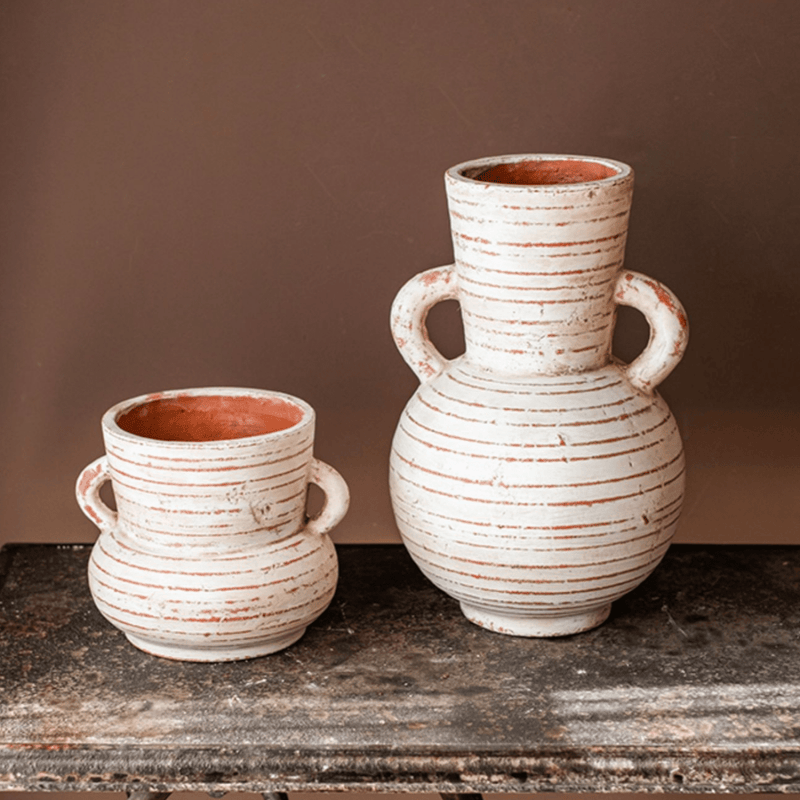 Terracotta Planter Vase with Handles, view 2