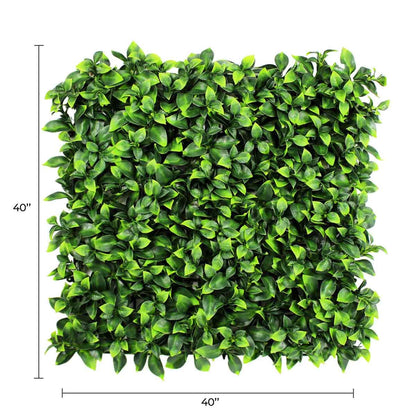 Jasmine Artificial Vertical Garden Green Wall Panel 40×40in 11 SQ FT – UV Resistant – Commercial Grade