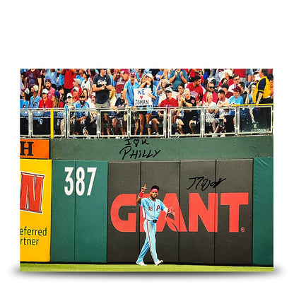 Johan Rojas Philly Love Philadelphia Phillies Autographed 11" x 14" Photo Inscribed I ♥ Philly