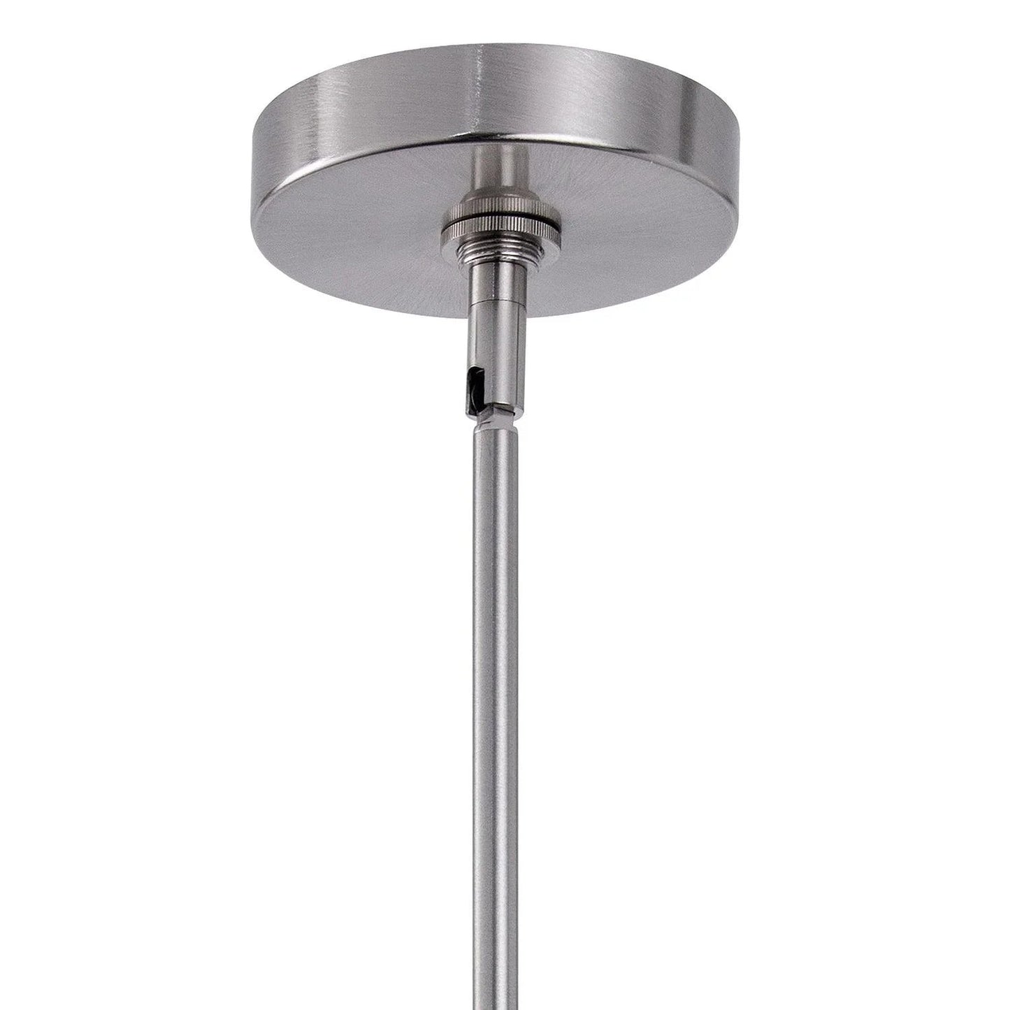 Kara Farmhouse 1-Light Textured Glass Nickel Island Pendant Light