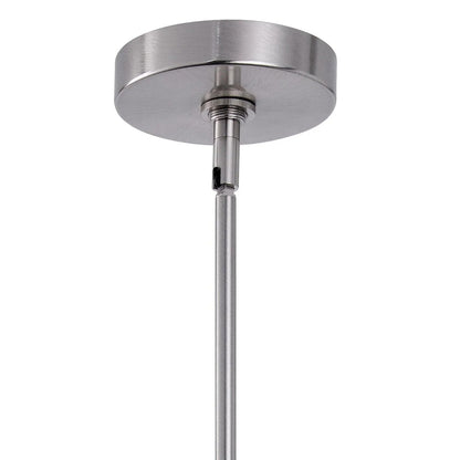 Kara Farmhouse 1-Light Textured Glass Nickel Island Pendant Light
