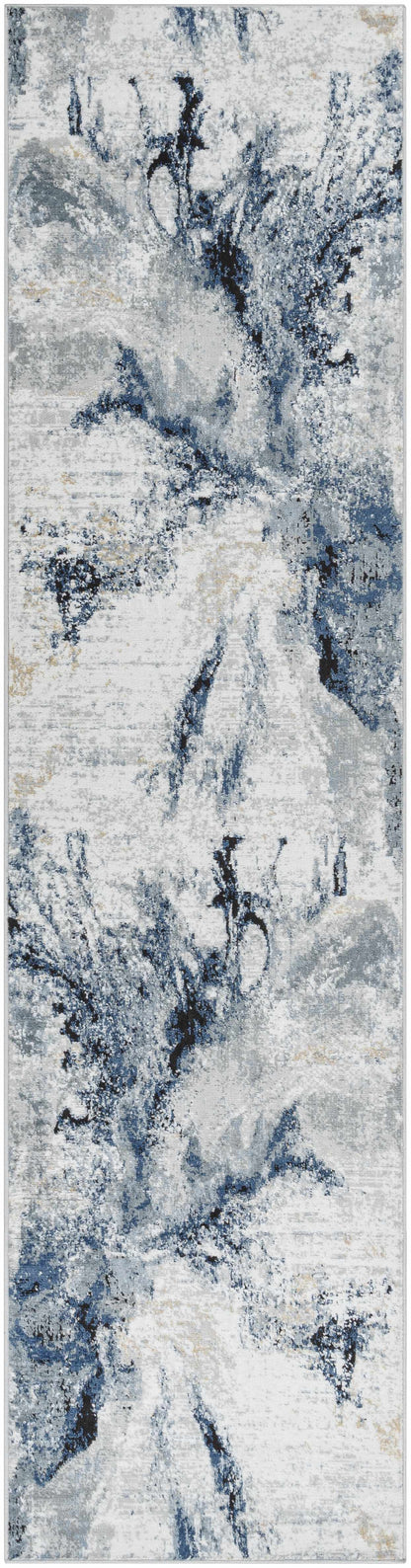 Kirkland Dark Blue Marble Rug