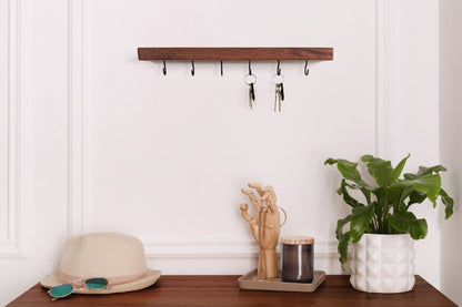 Floating Shelf for Keys in Mahogany