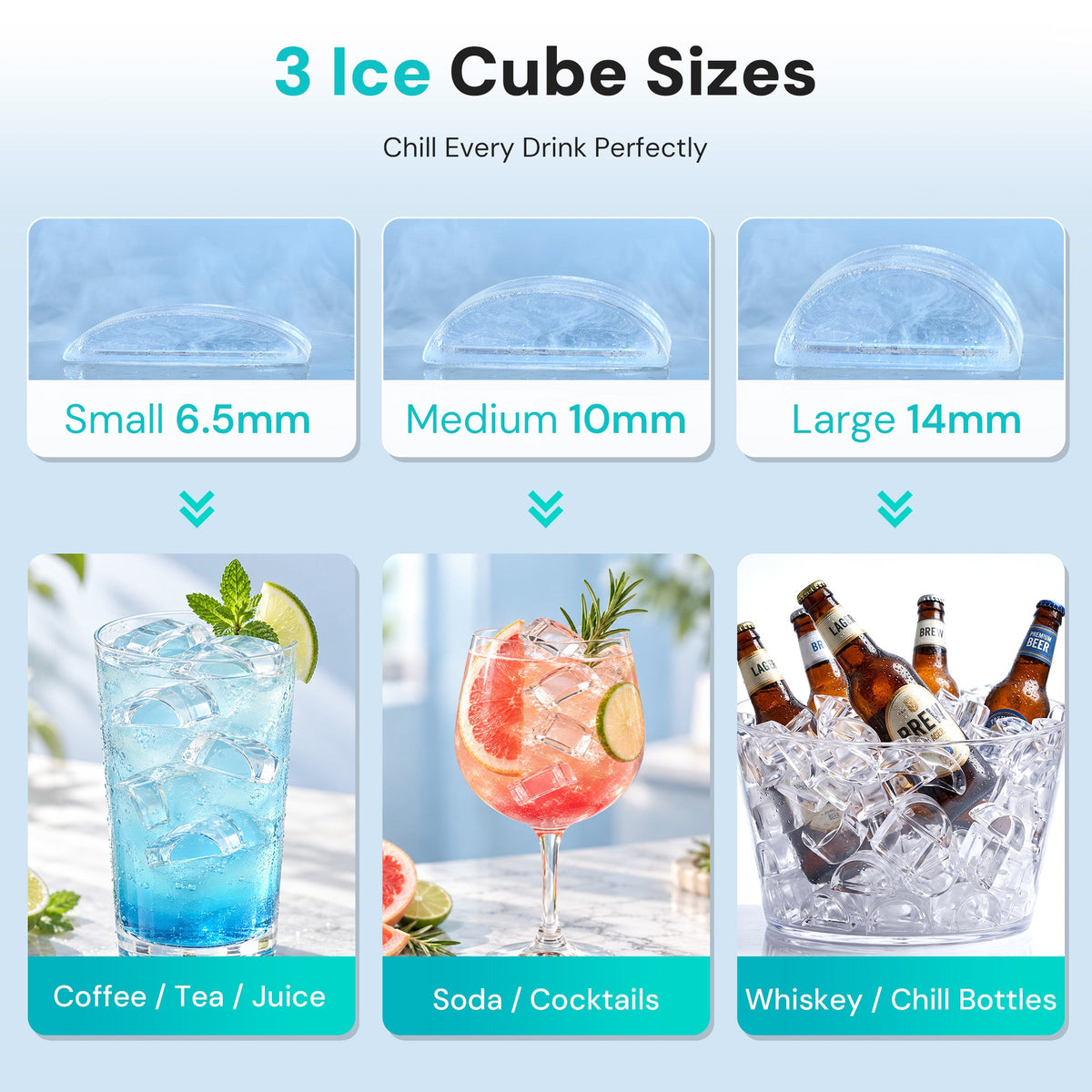 Kismile Clear Square Ice Cubes Maker 58003RIM0
