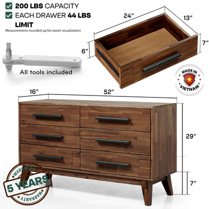 Legacy Solid Wood Dresser