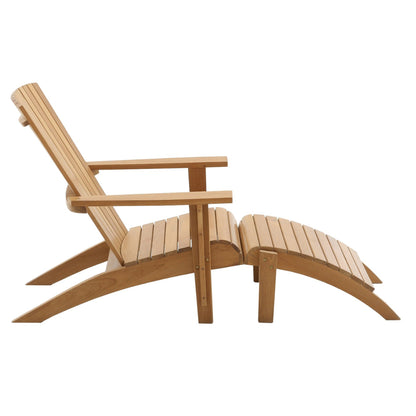 Strand Natural Teak Adirondack Lounge Chair - 63"