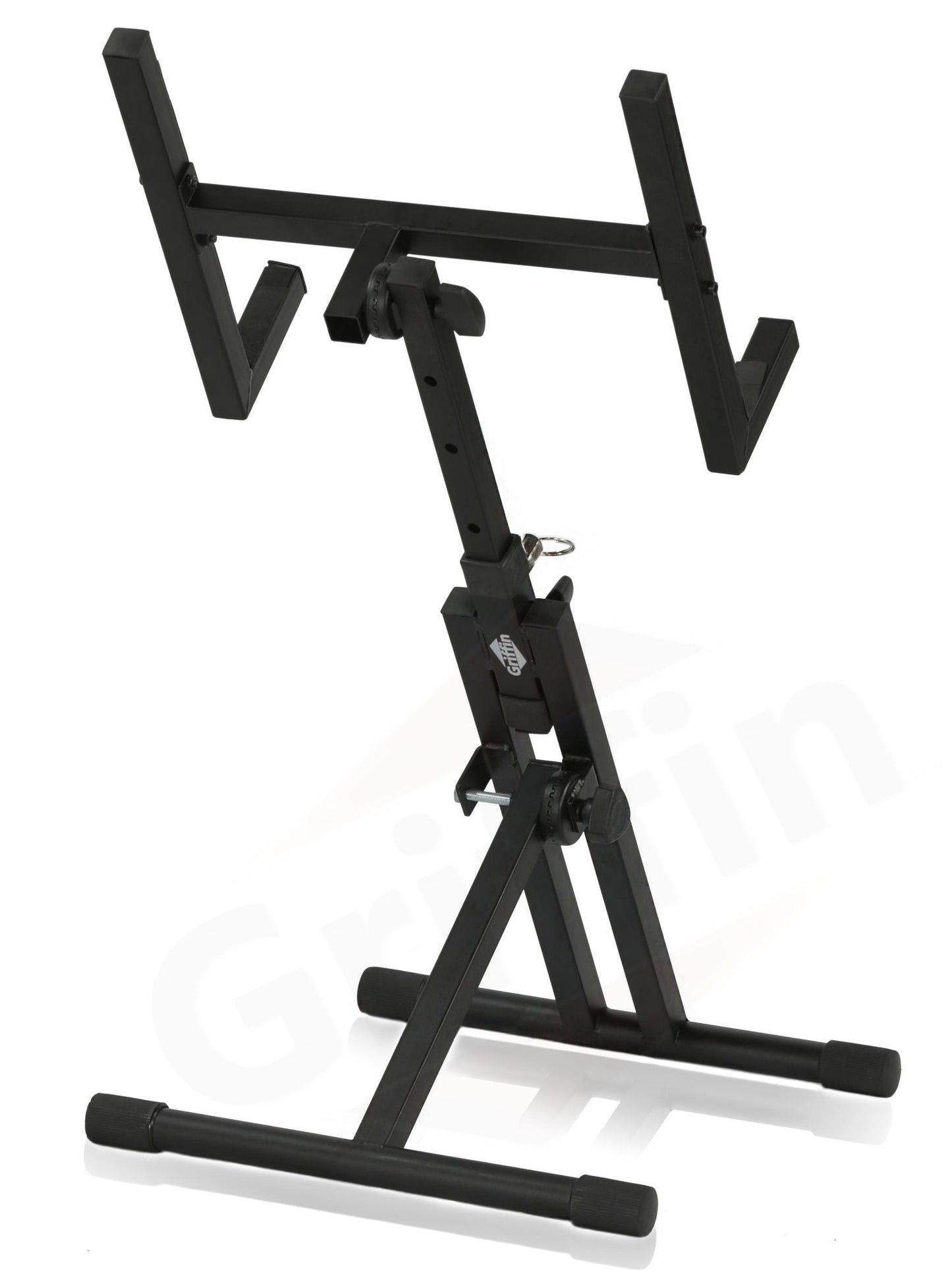 Guitar Combo Amplifier Stand by GRIFFIN | PA Speaker Karaoke Monitor Holder | Low Profile Pro-Audio Amp Tilt Back Mount Stand | Adjustable Speaker Cabinet Stage Equipment Platform Riser & Studio Chair
