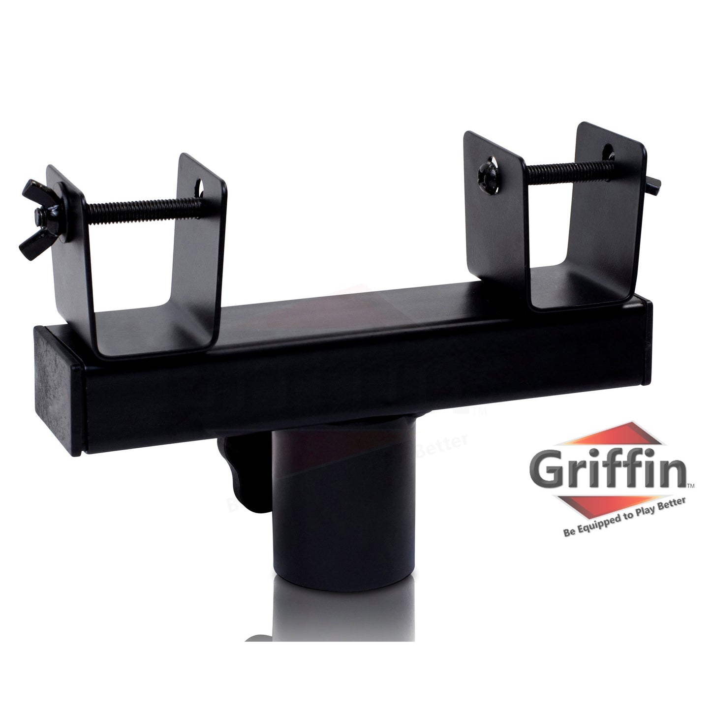 DJ Triangle Truss Extension Lighting System by GRIFFIN | Mounts on your Speaker Stands | Trussing Stage Kit for Smoke Machines & Dance Can Lights | C Clamps Mounting Brackets & Platform Hardware Set
