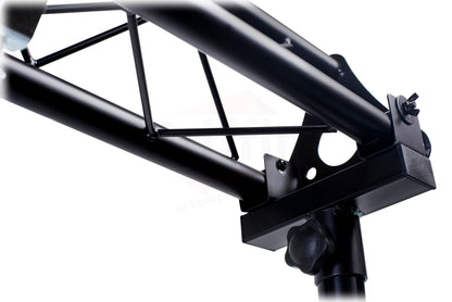 GRIFFIN - Crank Up Triangle Light Truss System - DJ Booth Trussing Stand Kit for Light Cans & Speakers - Pro Audio Lighting Stage Platform Package