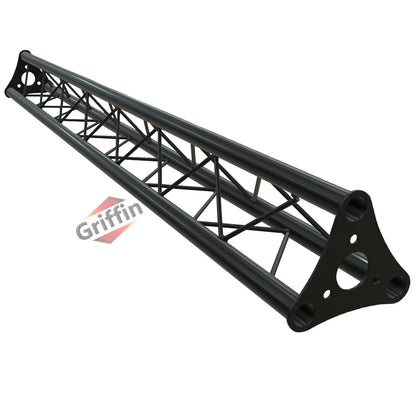 Triangle Truss Segment Extension by GRIFFIN | 5Ft Extra Trussing Section for DJ Booth Lighting System Stand | Mount Light Cans & Sound Effects for Pro Audio Equipment Gear | Parties, Live Gigs & Stage