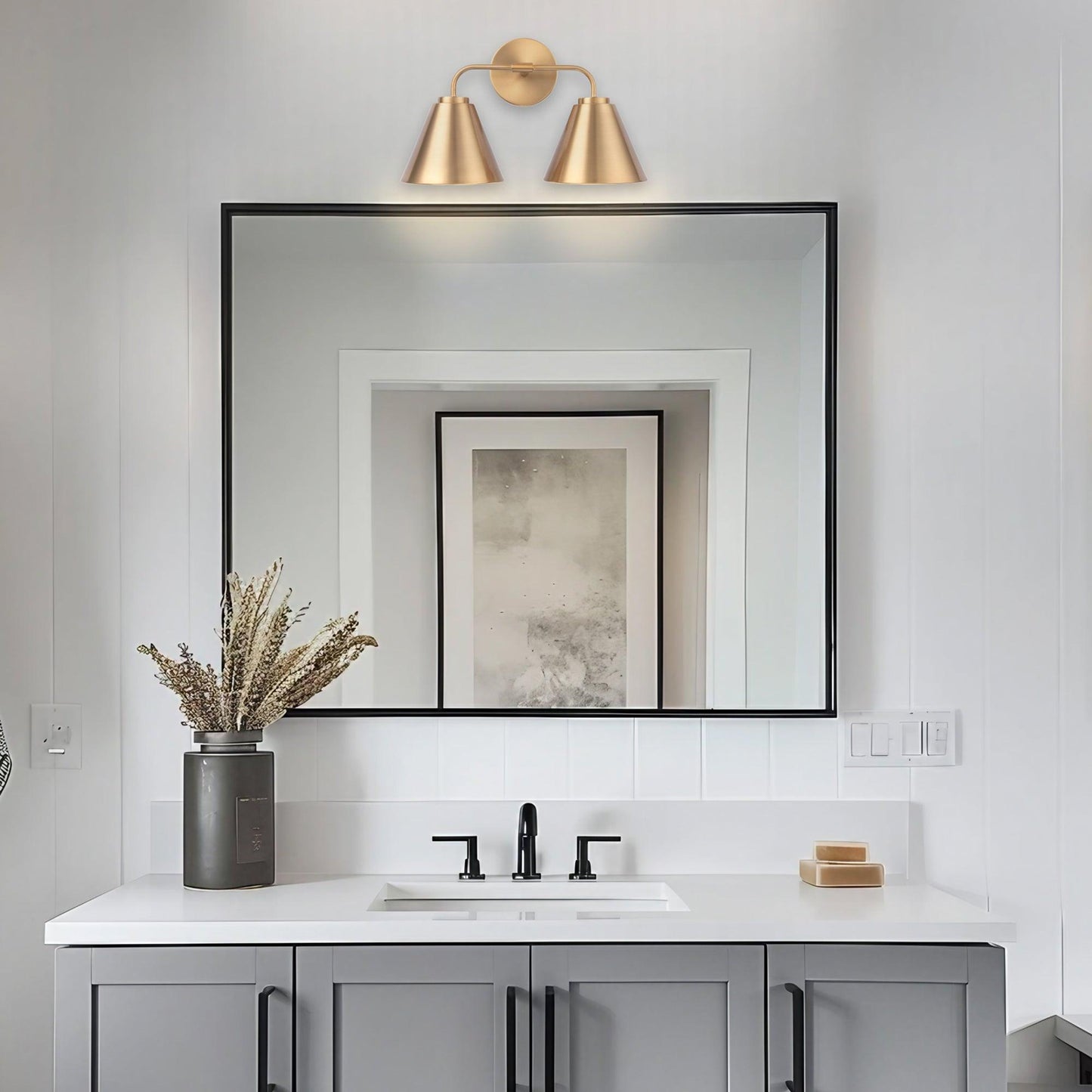 Loft Lantern Modern 2-Light Vanity Light