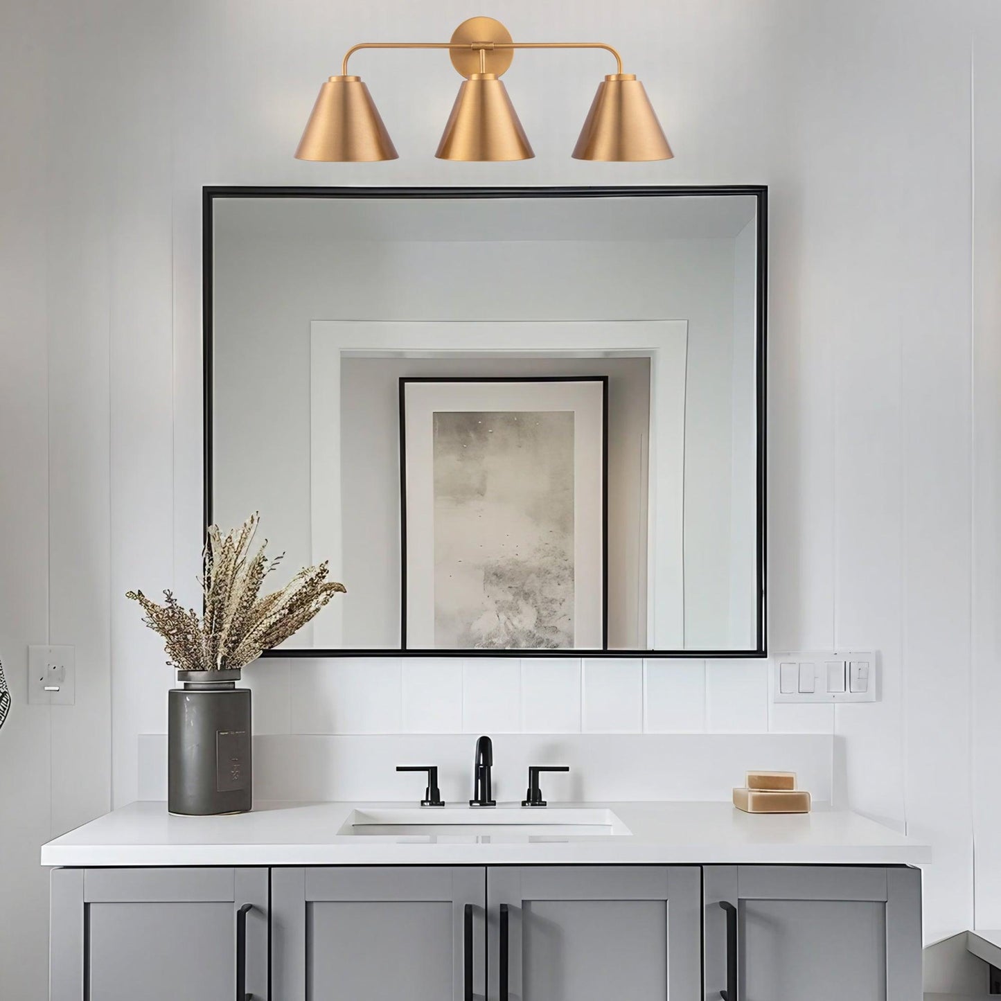 Loft Lantern Modern 3-Light Vanity Light