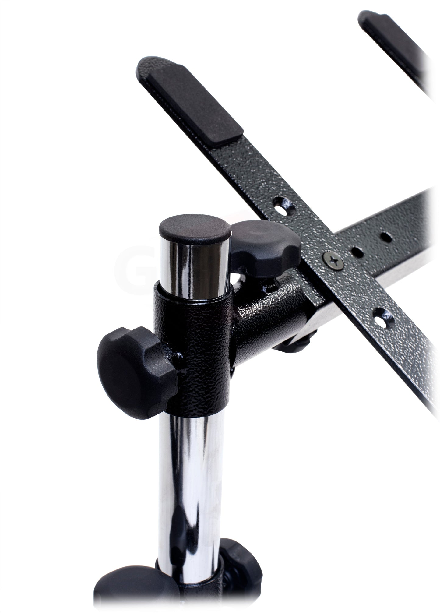 Double DJ Laptop Stand by FAT TOAD | 2 Tier PC Table Holder | Portable Computer Clamp Equipment Rack with Support Mounts for Music Studio Mixers, Controllers, Monitors, & Disc Jockey Booth Gear